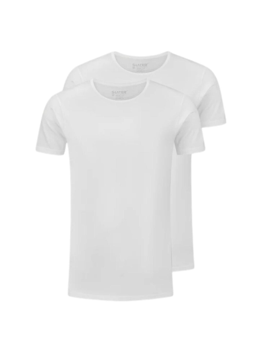 Slater BASIC FIT 2-pack T-shirt O-neck  s/ White
