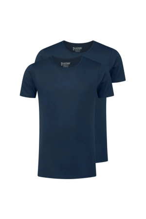 Slater BASIC FIT 2-pack T-shirt O-neck  s/ Navy