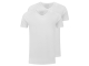 Slater BASIC FIT 2-pack T-shirt V-neck  s/ White