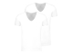 Slater TENCEL 2-pack T-shirt deep V-neck s White