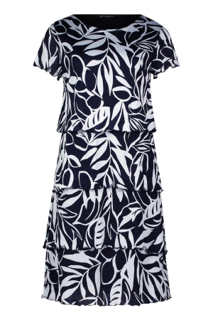 Betty Barclay Kleid Kurz 1/2 Arm 8813 Dark blue/cream