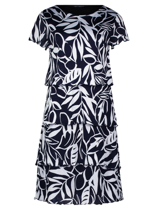 Betty Barclay Kleid Kurz 1/2 Arm 8813 Dark blue/cream