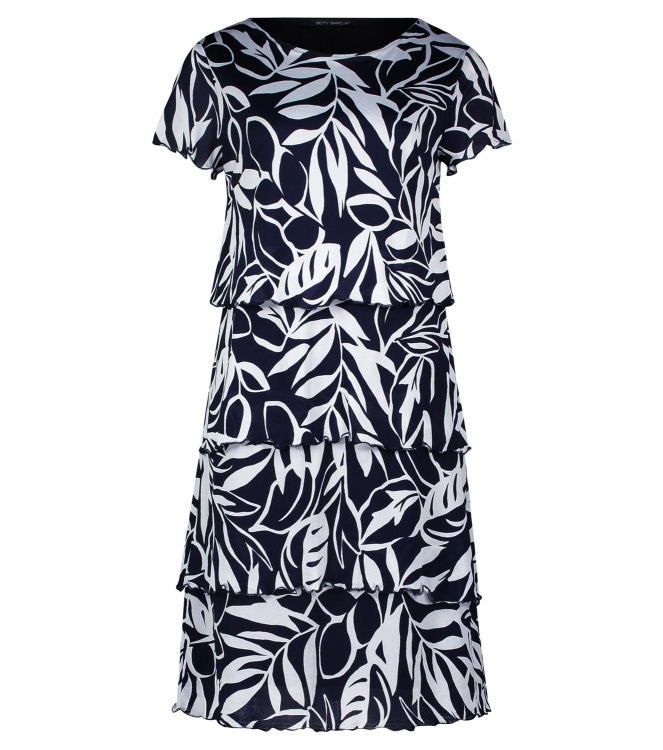 Betty Barclay Kleid Kurz 1/2 Arm 8813 Dark blue/cream