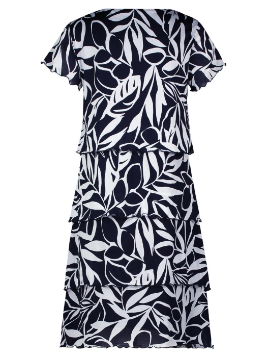 Betty Barclay Kleid Kurz 1/2 Arm 8813 Dark blue/cream