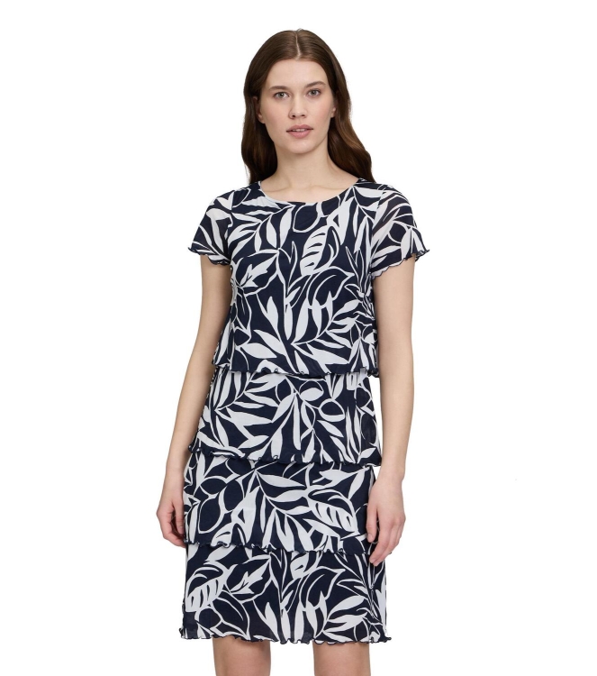 Betty Barclay Kleid Kurz 1/2 Arm 8813 Dark blue/cream