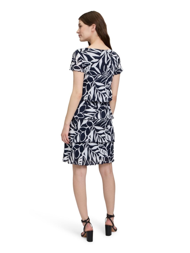 Betty Barclay Kleid Kurz 1/2 Arm 8813 Dark blue/cream