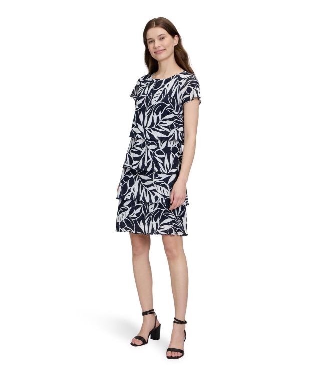 Betty Barclay Kleid Kurz 1/2 Arm 8813 Dark blue/cream