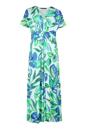 Betty Barclay Kleid Lang 1/2 Arm 5880 Green/blue