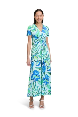 Betty Barclay Kleid Lang 1/2 Arm 5880 Green/blue