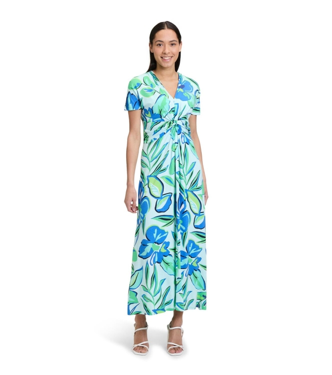 Betty Barclay Kleid Lang 1/2 Arm 5880 Green/blue