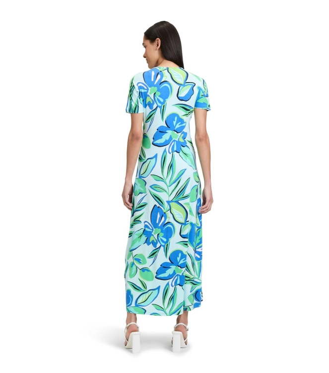 Betty Barclay Kleid Lang 1/2 Arm 5880 Green/blue