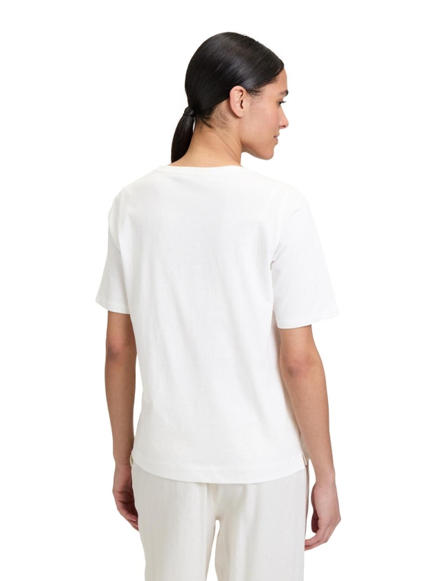 Betty Barclay Shirt Kurz 1/2 Arm 1973 Patch cream/beige