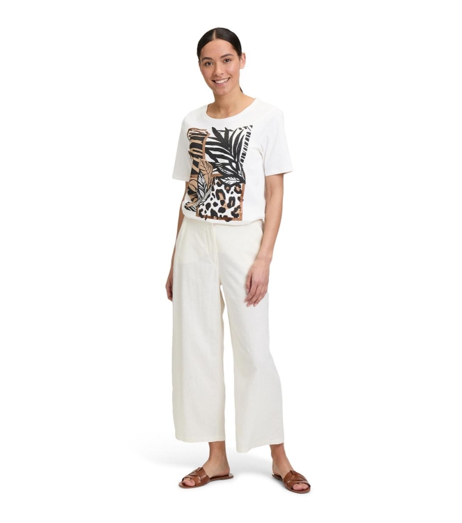 Betty Barclay Shirt Kurz 1/2 Arm 1973 Patch cream/beige