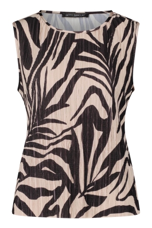 Betty Barclay Bluse Kurz ohne Arm 9875 Black /beige