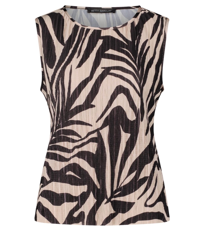 Betty Barclay Bluse Kurz ohne Arm 9875 Black /beige