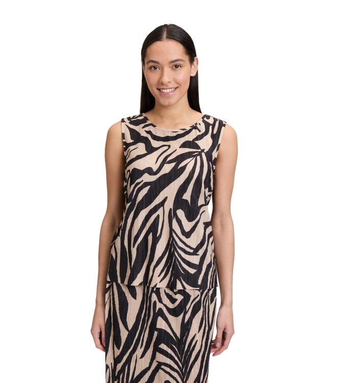 Betty Barclay Bluse Kurz ohne Arm 9875 Black /beige