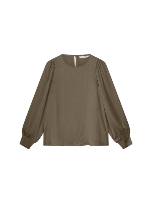 Summum Woman Top long sleeves silky touch 649 Olive