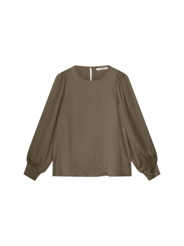 Summum Woman Top long sleeves silky touch 649 Olive