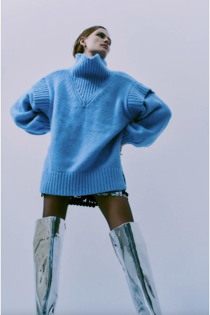 Copenhagen Muse Pullover w.flounce detail 1632 Littie boy blue