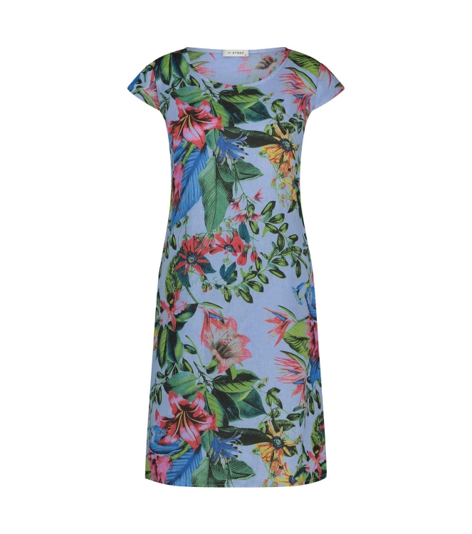 In Shape Dress Fien Tropical 214 Light blue combi