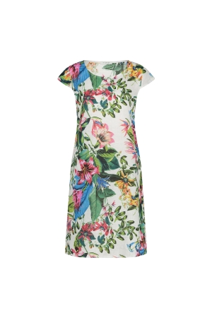 In Shape Dress Fien Tropical 149 White combi