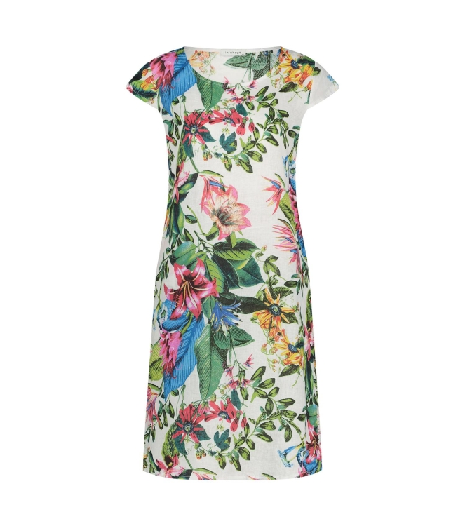 In Shape Dress Fien Tropical 149 White combi