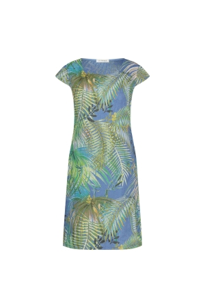 In Shape Dress Fien Leaves 274 Light blue combi