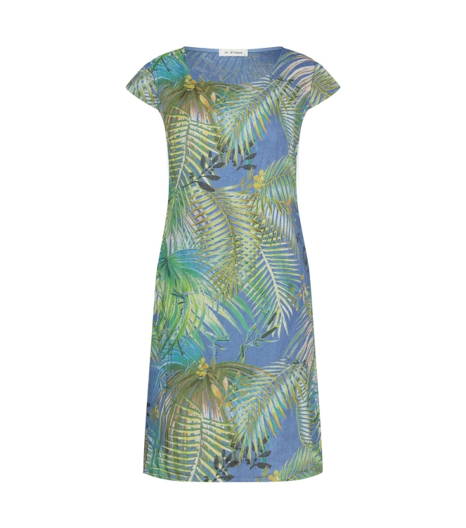 In Shape Dress Fien Leaves 274 Light blue combi