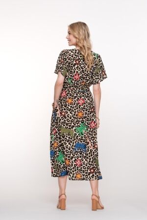 Geisha Dress 720 sand/green/blue