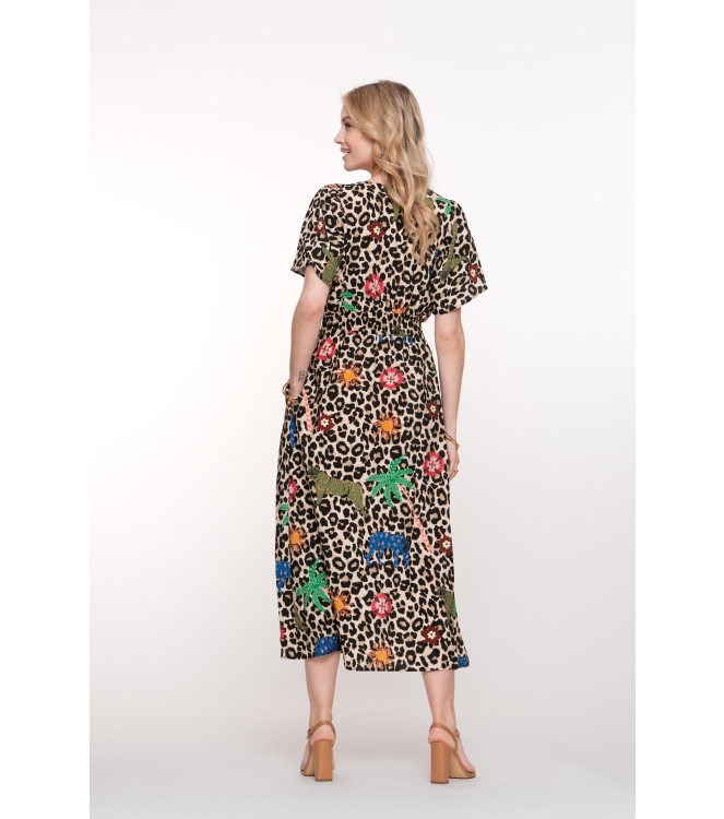 Geisha Dress 720 sand/green/blue