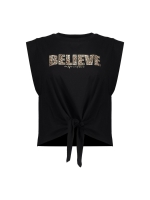 Geisha T-shirt believe animal 999 Black