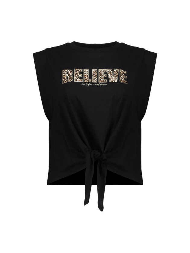 Geisha T-shirt believe animal 999 Black
