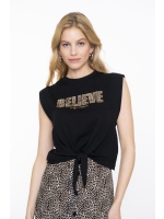 Geisha T-shirt believe animal 999 Black