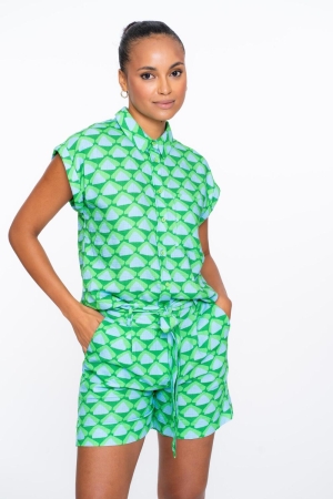 Geisha Short 000530 Green/blue