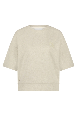 NUKUS Lotte Sweat Lurex 239 sand/gold