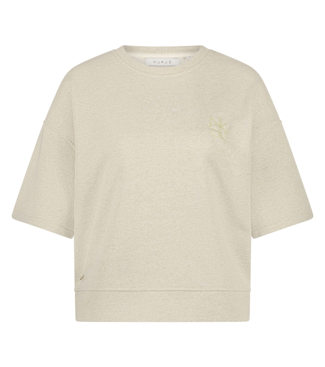 NUKUS Lotte Sweat Lurex 239 sand/gold