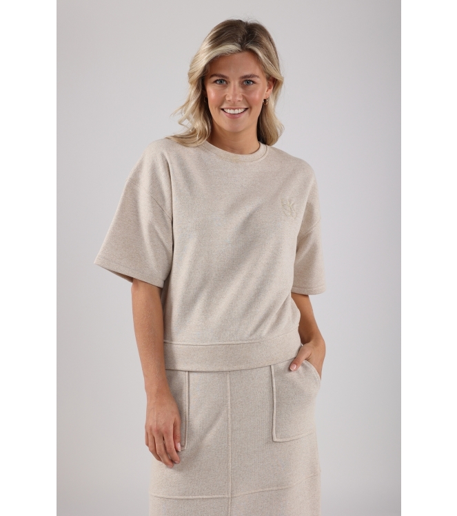 NUKUS Lotte Sweat Lurex 239 sand/gold