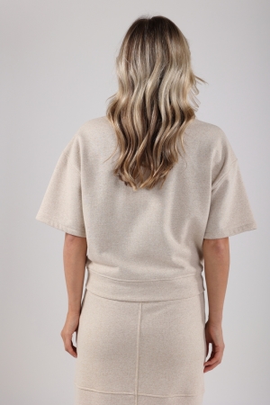 NUKUS Lotte Sweat Lurex 239 sand/gold