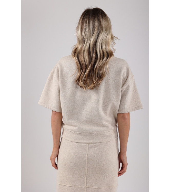 NUKUS Lotte Sweat Lurex 239 sand/gold