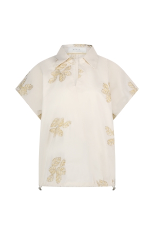 NUKUS Daniek Top Embroidery 11 light sand