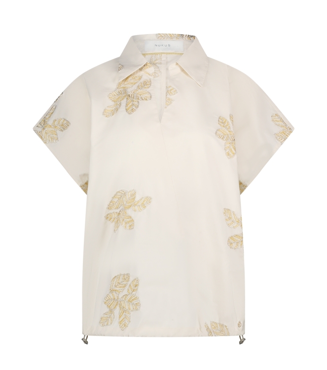 NUKUS Daniek Top Embroidery 11 light sand