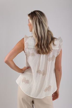 NUKUS Montel Top 131 offwhite/sand