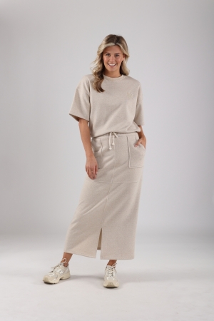 NUKUS Maartje Skirt Lurex 239 sand/gold