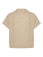 NUKUS Julietta Top Melange 42 dark sand