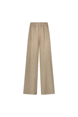 NUKUS Debb Pants Melange 42 dark sand