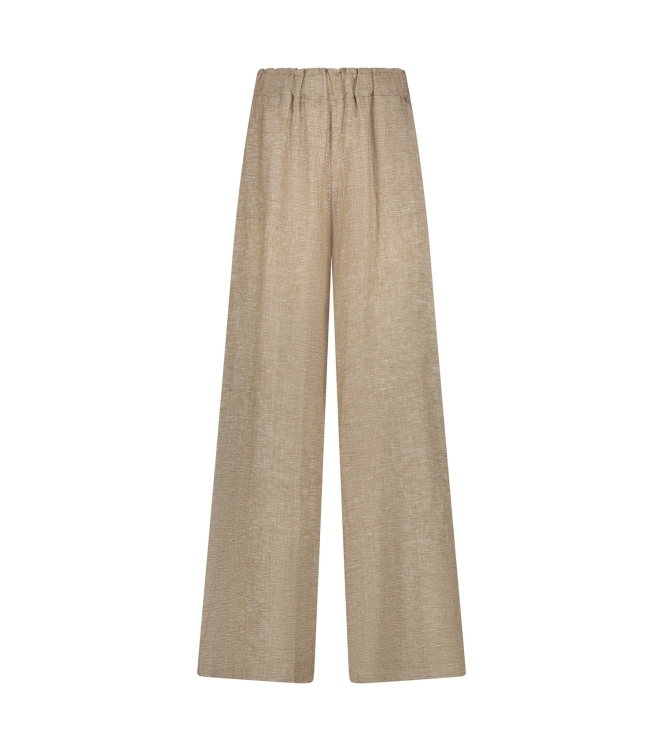 NUKUS Debb Pants Melange 42 dark sand