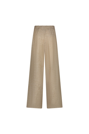 NUKUS Debb Pants Melange 42 dark sand