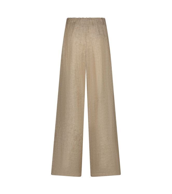 NUKUS Debb Pants Melange 42 dark sand