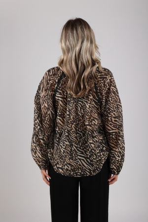 NUKUS Yoni Blouse 108 black /sand