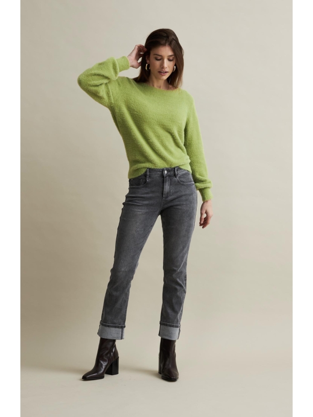 Red Button Kate grey denim & turnup Grey
